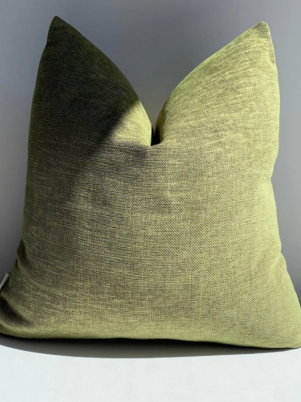 New 18x18 Linen + Cotton Pillow Cover, Olive Green